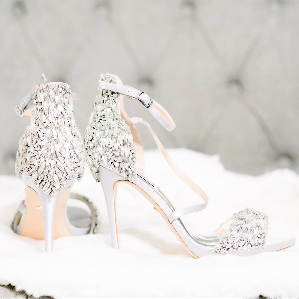 Badgley Mischka jeweled pumps